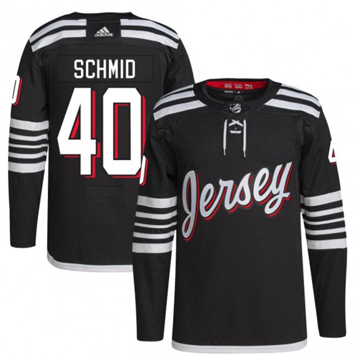 Akira Schmid New Jersey Devils 40 Jersey