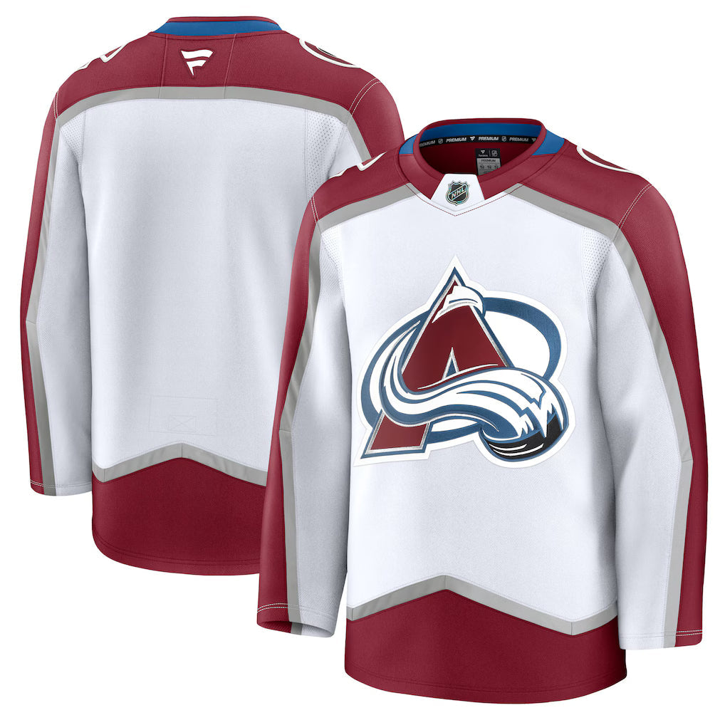 Colorado Avalanche NHL Fanatics Away Premium Jersey – White (USA Stock)